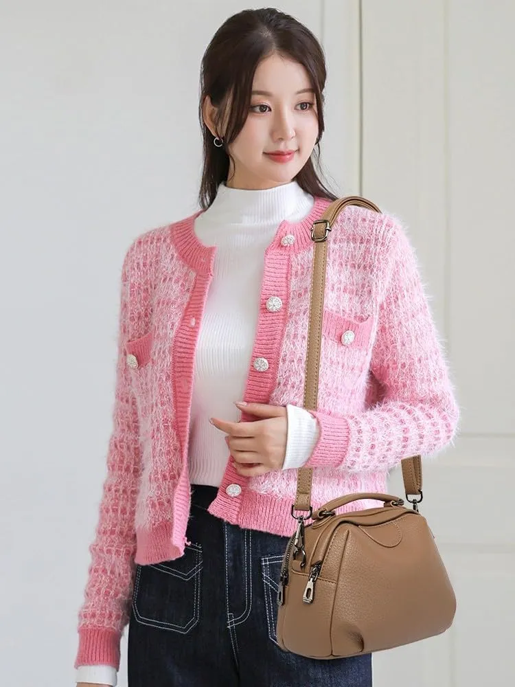 Tote Bag for Women Hand-Held Crossbody Bag Large Capacity Fashionable Retro Ladies Shoulder Bag Bucket Bag