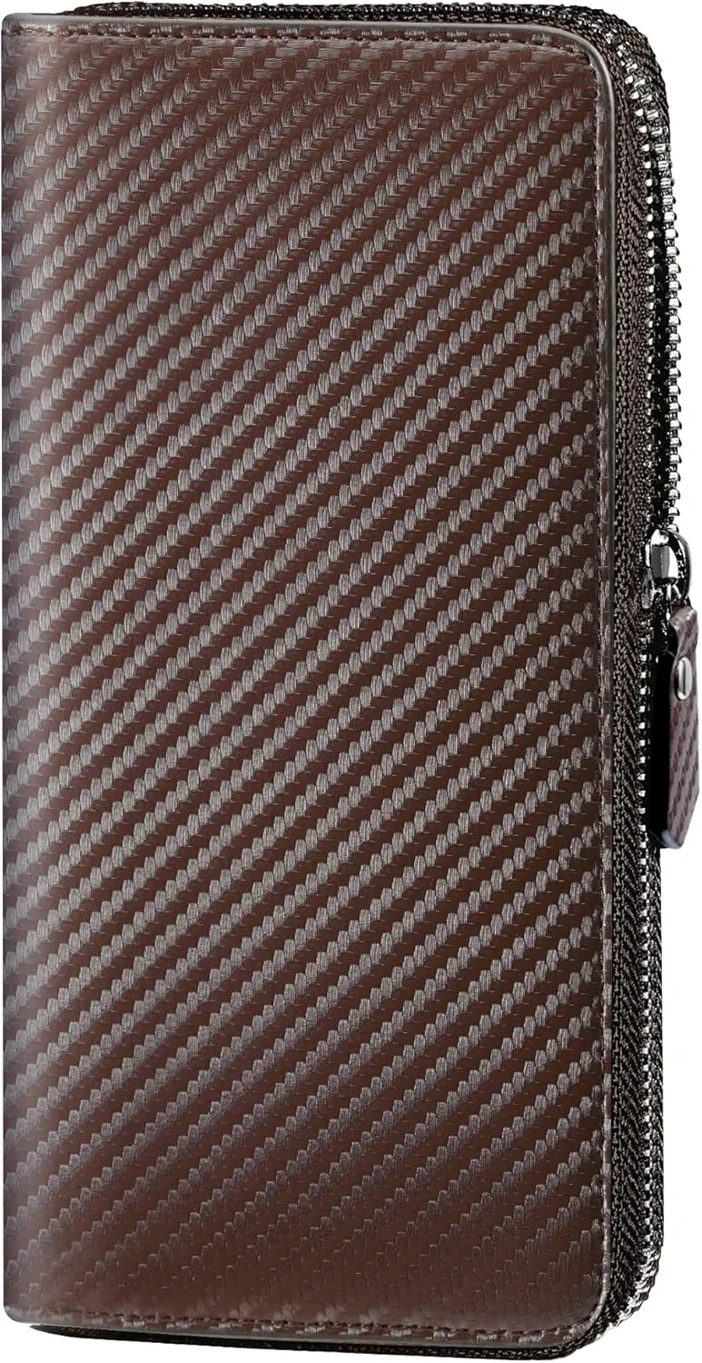 Travelambo Large Wallets for Women Zip Around Ladies Clutch Long Wallets