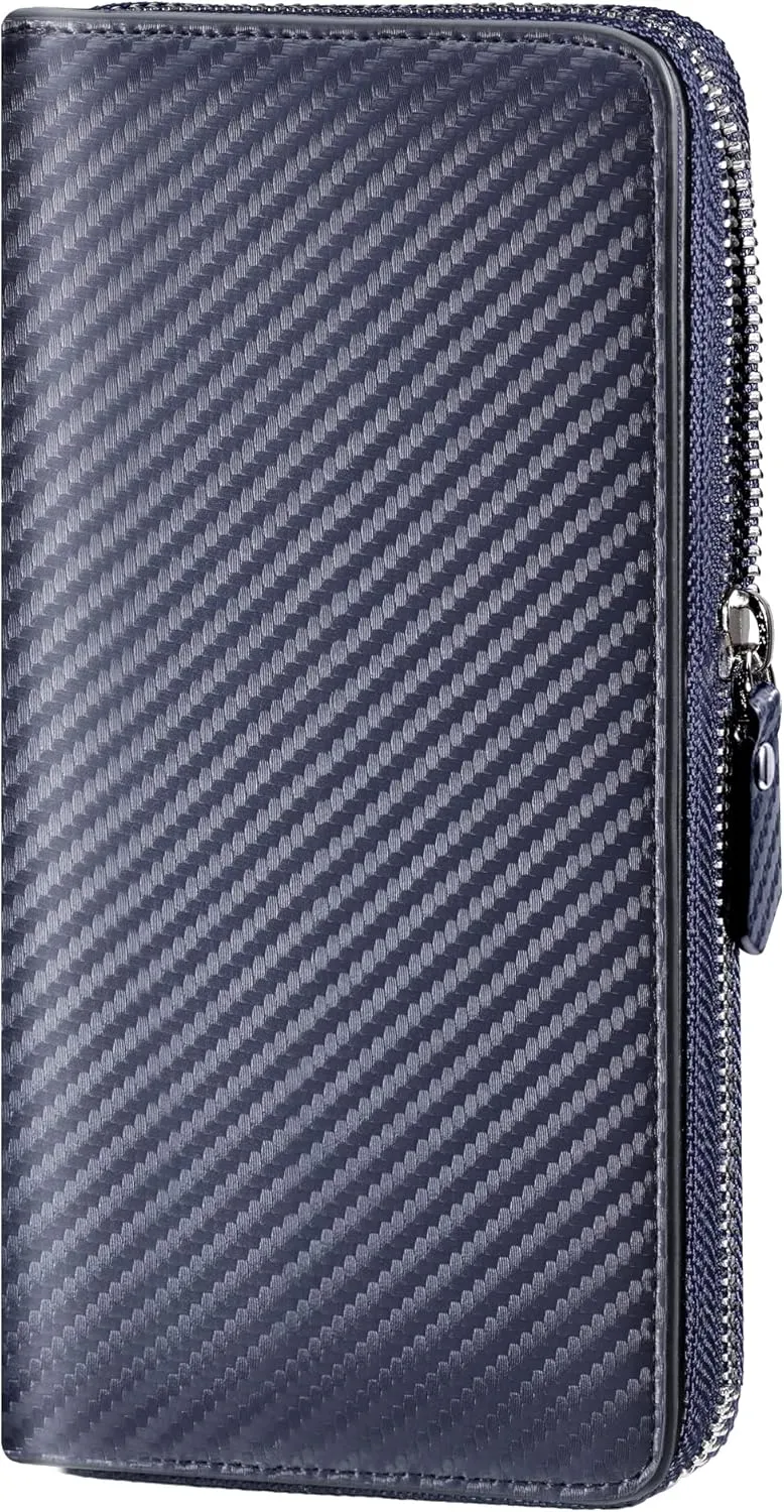 Travelambo Large Wallets for Women Zip Around Ladies Clutch Long Wallets