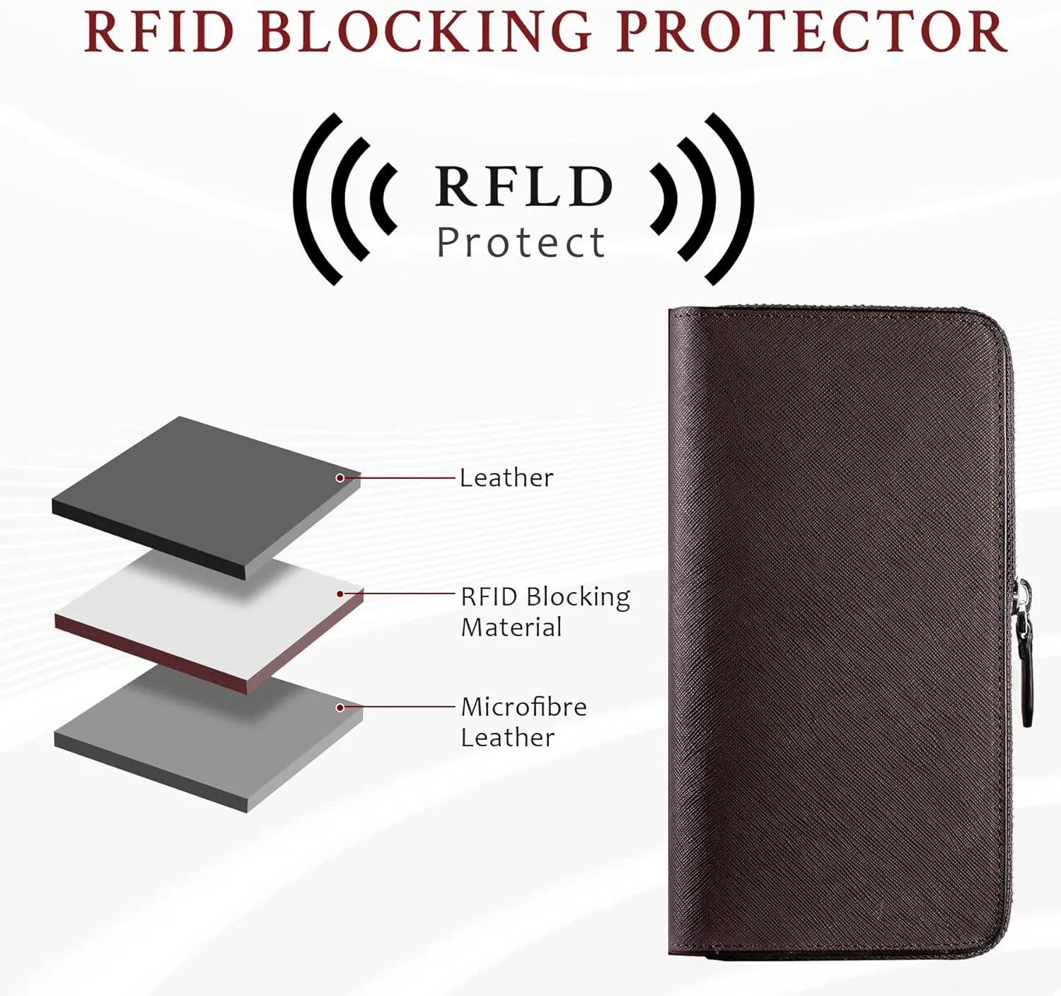 Travelambo Large Wallets for Women Zip Around Ladies Clutch Long Wallets