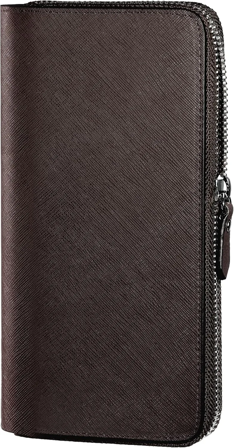 Travelambo Large Wallets for Women Zip Around Ladies Clutch Long Wallets