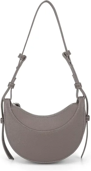 Trendy Handbag Purse Leather Tote Bag Underarm Hobo Bag Top Handle Shoulder Bag Crescent Bag for Women (Black)
