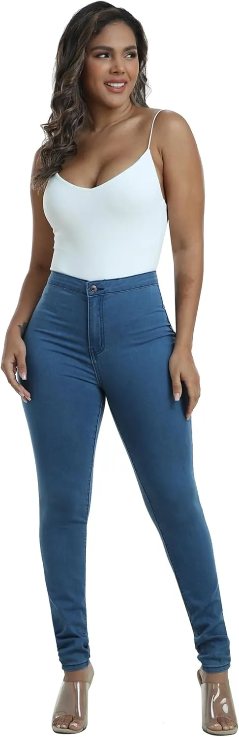WAYRUNZ Womens High Waisted Pants Stretch Legging Jeans