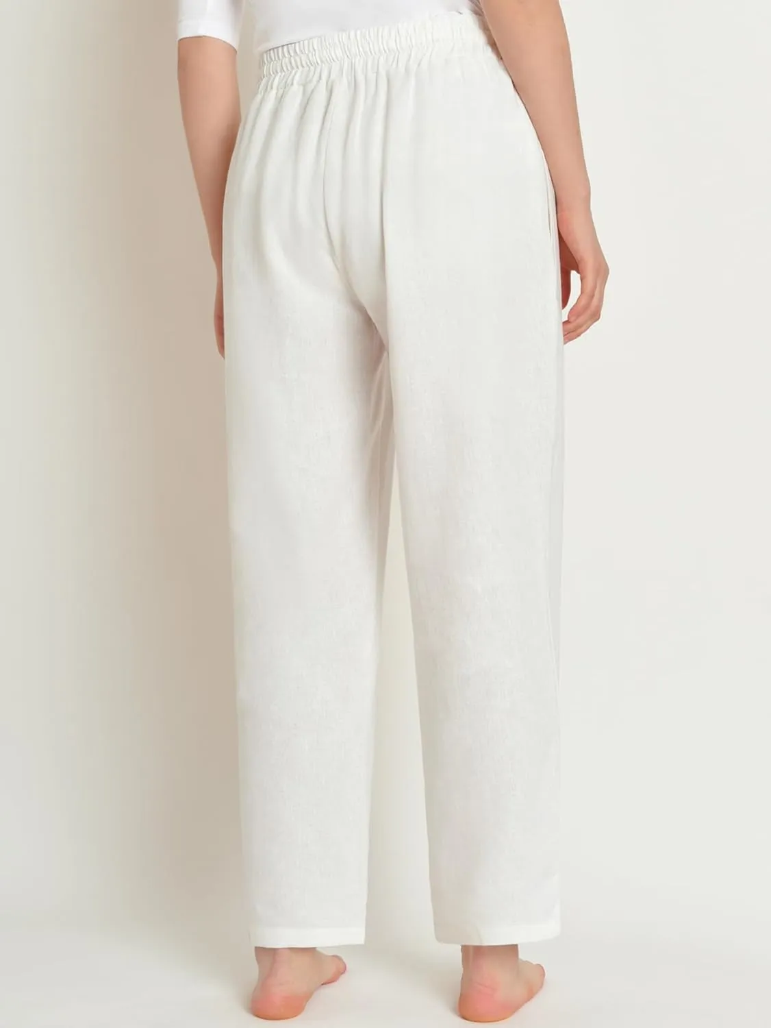 Weintee Women's Petite Linen Pants with Pockets for Summer