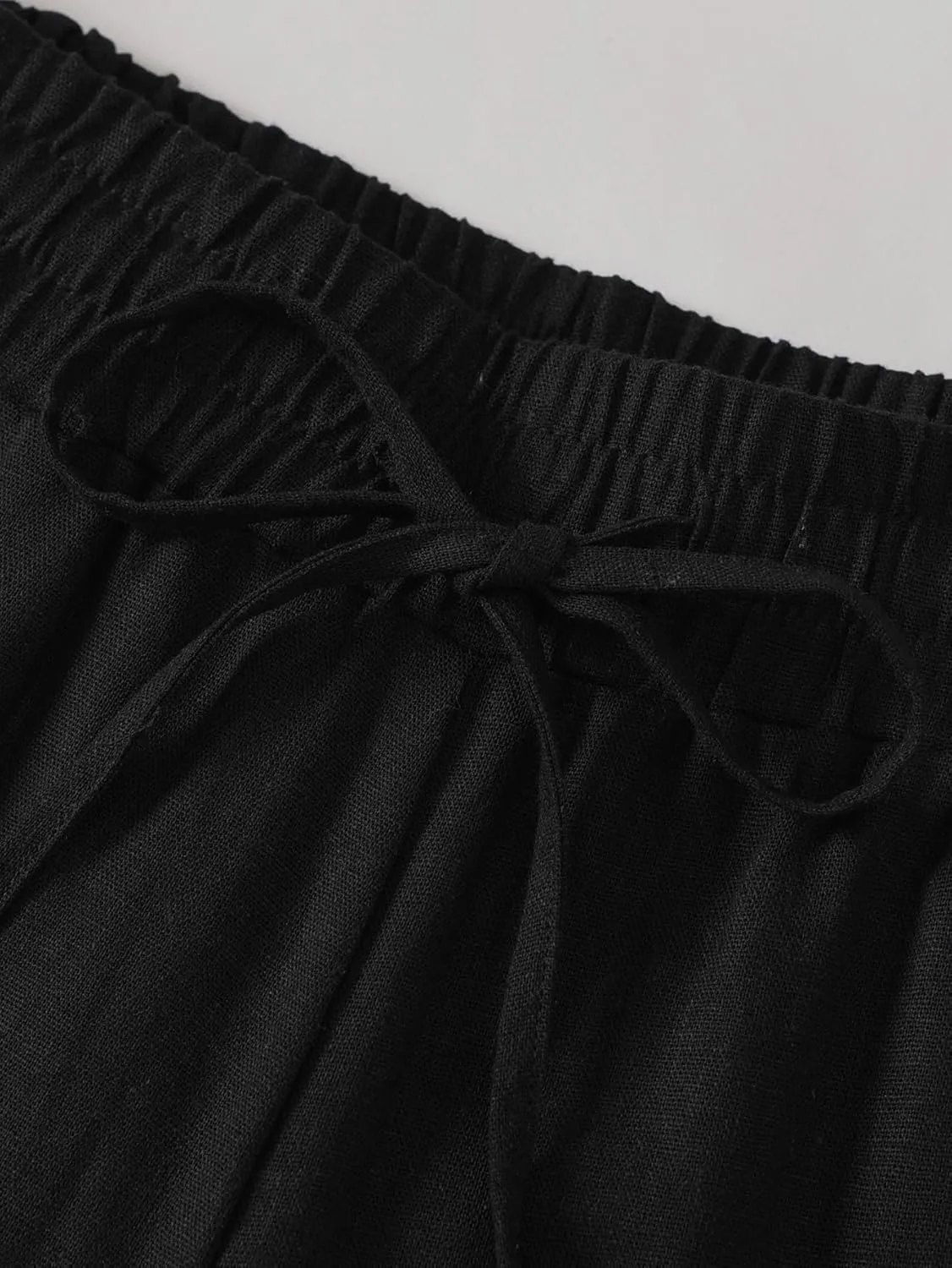 Weintee Women's Petite Linen Pants with Pockets for Summer