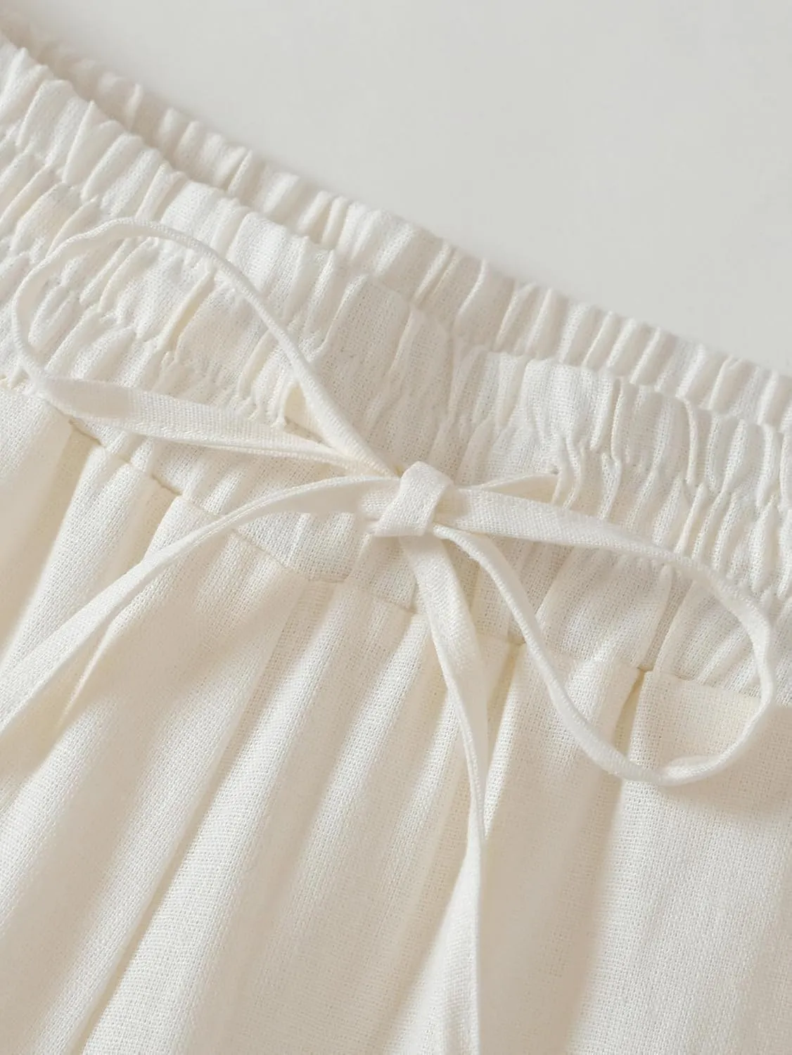 Weintee Women's Petite Linen Pants with Pockets for Summer
