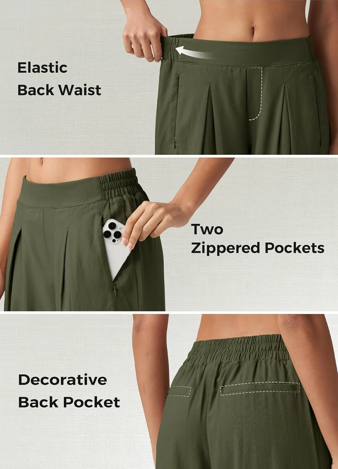 Willit Women's Linen Pants Wide Leg Casual Beach Summer Pants Palazzo Lounge Pants with Pockets