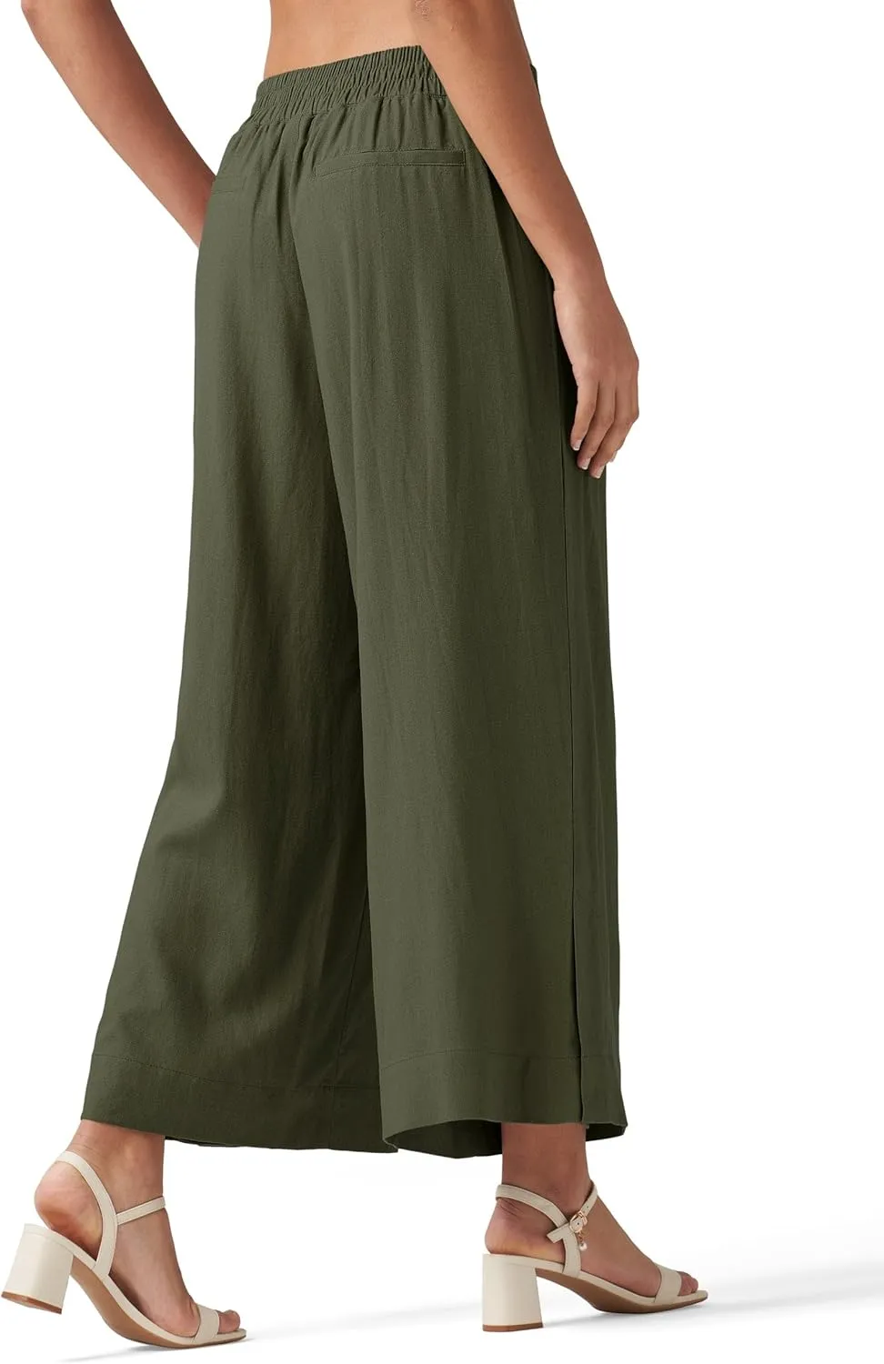Willit Women's Linen Pants Wide Leg Casual Beach Summer Pants Palazzo Lounge Pants with Pockets