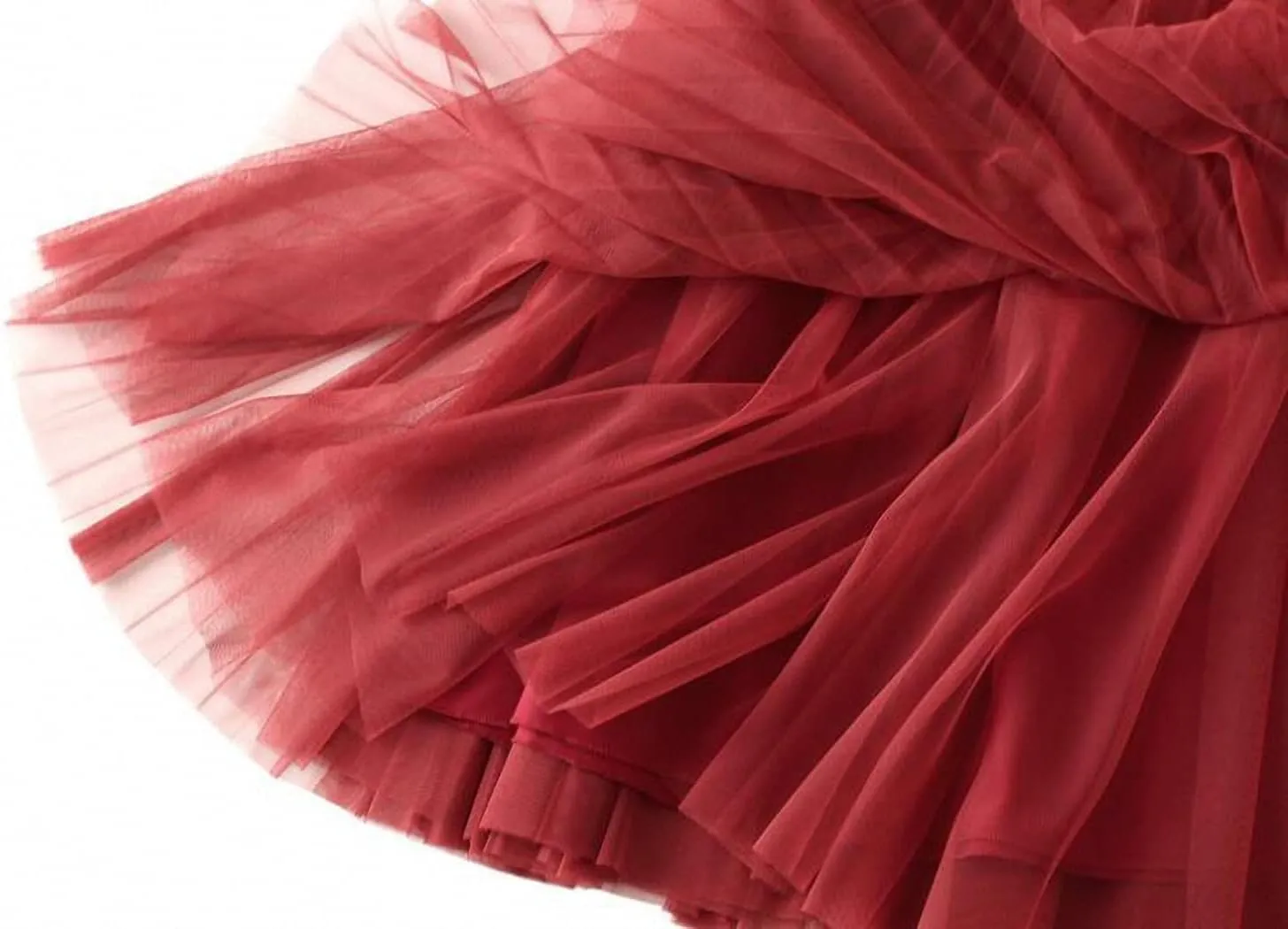 Women Tulle Mesh Pleated Skirt High Waist Petticoat with Belt Elegant Swing Midi Skirt