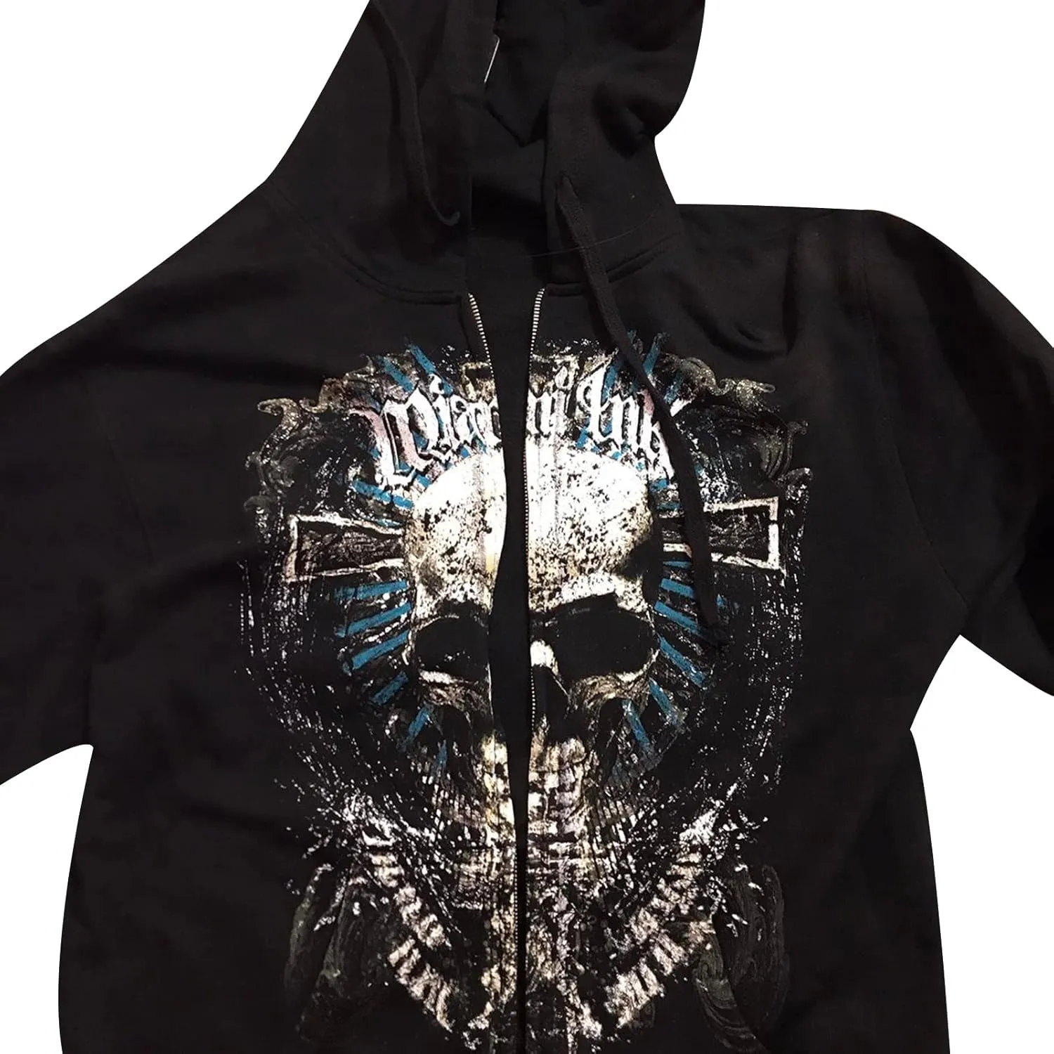 Women Y2K Skull Hoodie Graphic Zip Up Grunge Aesthetic Hoodies Casual Vintage Oversized Sweatshirt Harajuku Jacket