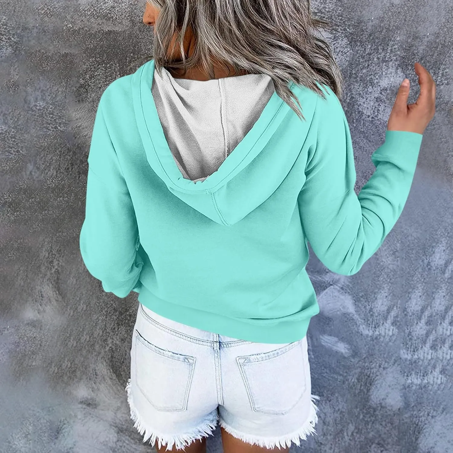 Women's Fashion Hoodies Long Sleeve Drawstring Hoodies for Women, Perfect Oversized Sweatshirts with Pocket