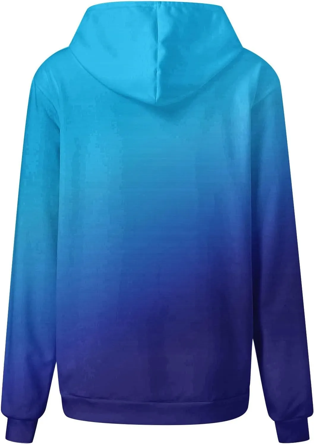 Womens Gardient Color Oversized Sweatshirt Long Sleeve Drawstring Hoodies Fall Winter Fashion Outfits Preppy Clothes
