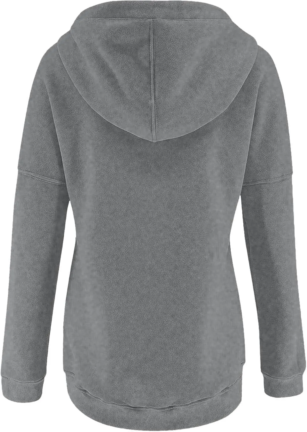 Women's Long Sleeve Oversized Pullover Solid Color Letter Print Hoodie Fall Winter Loose Sweatshirt with Pockets