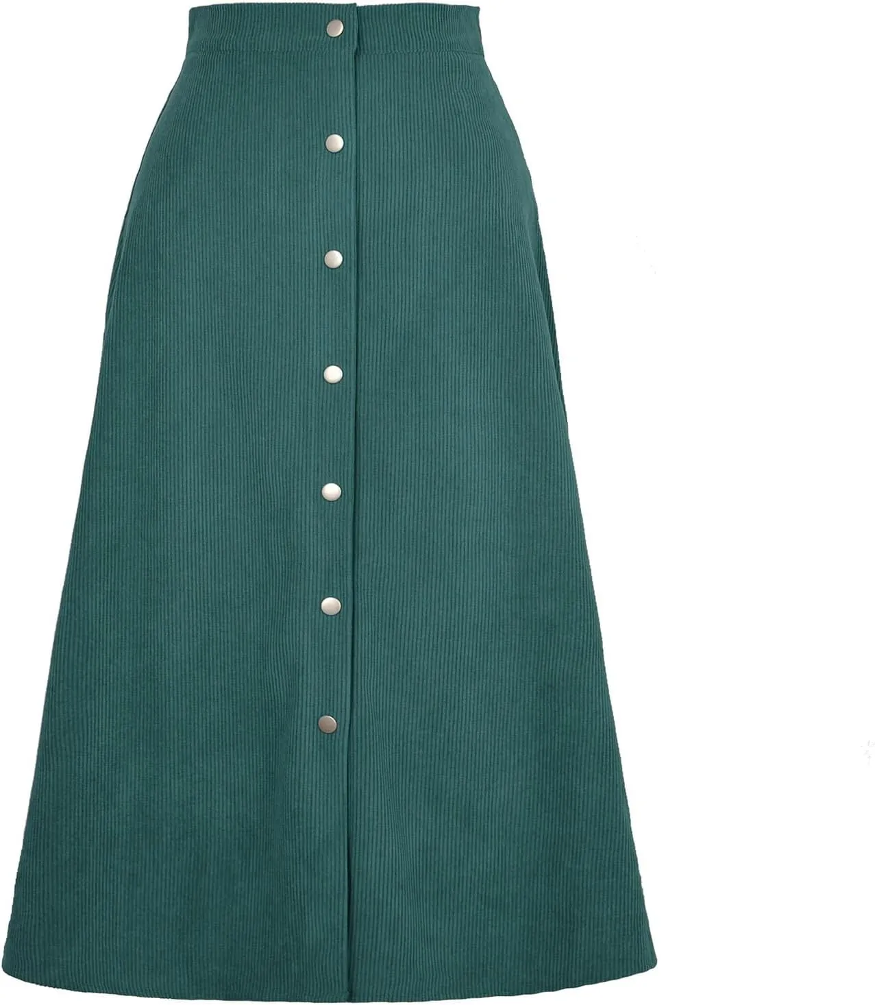 Women's Mini/Mid-Length Corduroy Skirts Casual Fashion Skirts A-Line Button Down Work Outfits Wear with Shirts
