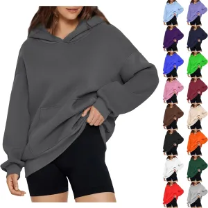 Women's Oversized Hoodies Fashion Sweatshirts Fall Casual Long Sleeve Cute Pullover Hoodie With Pocket