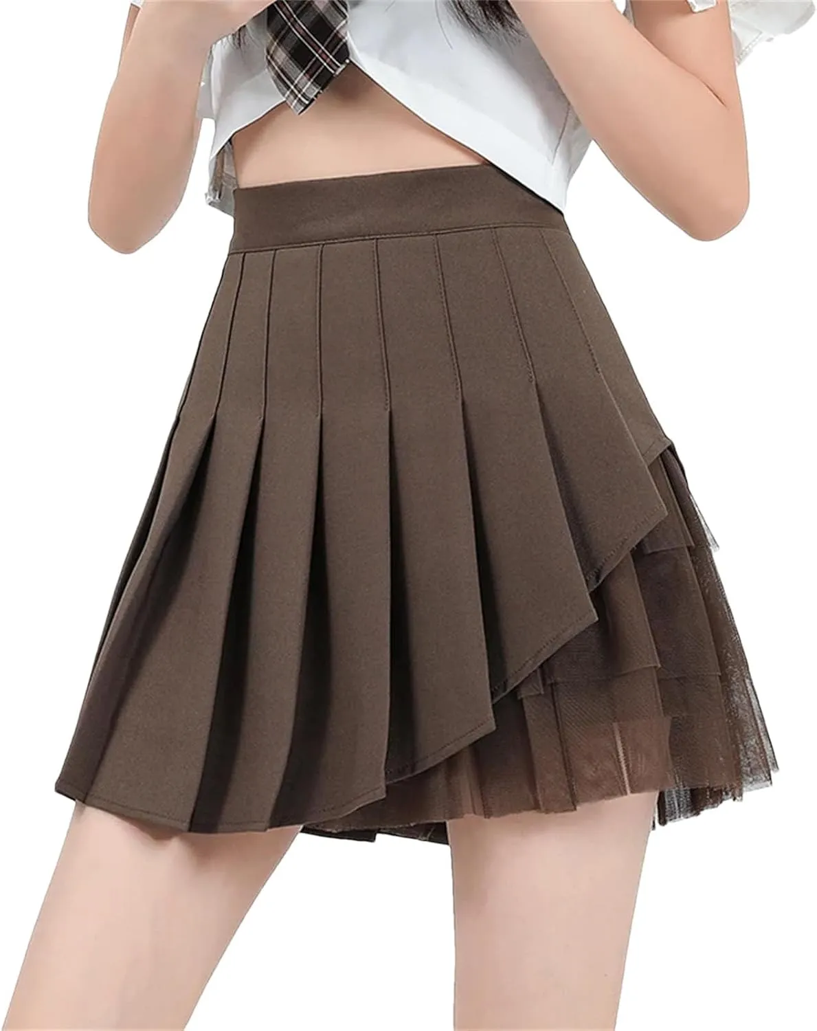 Women's Pleated Mini Skirts Summer High Waisted Holiday Mesh Athletic Golf Skort Skirts