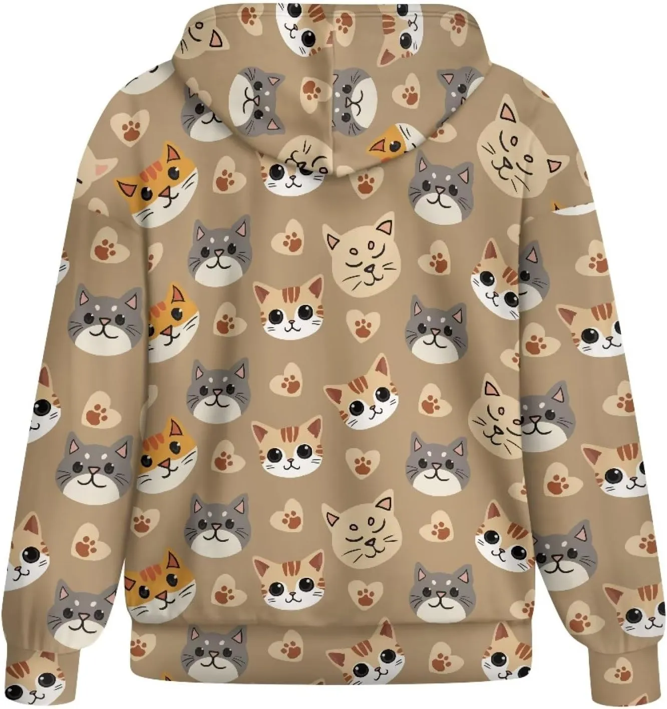 Women's Stylish Full-Zip Hoodies Oversized Hooded Sweatshirt Drawstring Long Sleeve Y2k Clothes with Pockets