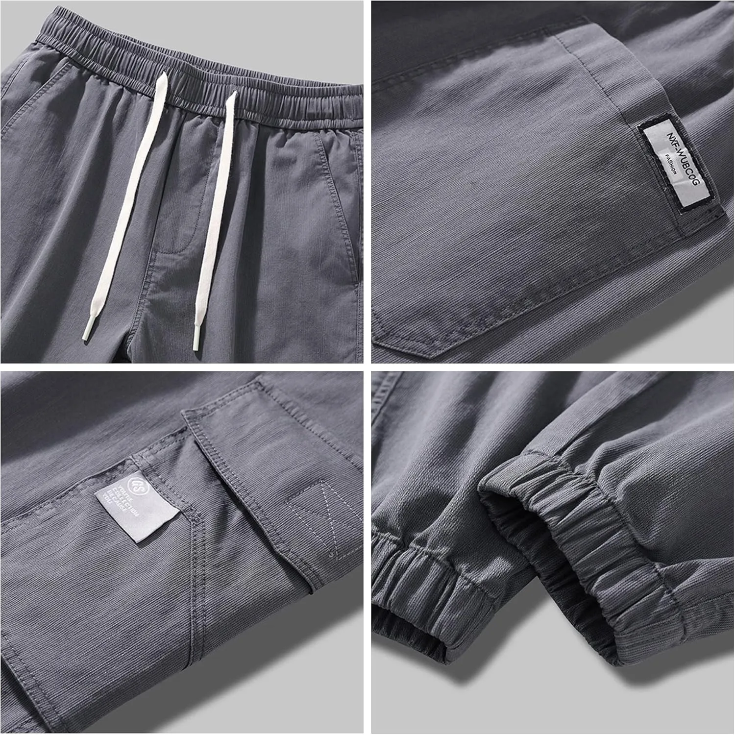 XYXIONGMAO Men's Functional Techwear Overalls Hip Hop Tactical Sweatpants Slacks Streetwear Harem Joggers Cargo Pants