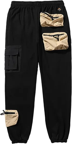 XYXIONGMAO Men's Multiple Pockets Cargo Sweatpants Men Baggy Pants Goth Streetwear Pants Mens Harem Pants Dark Rave Pants Men