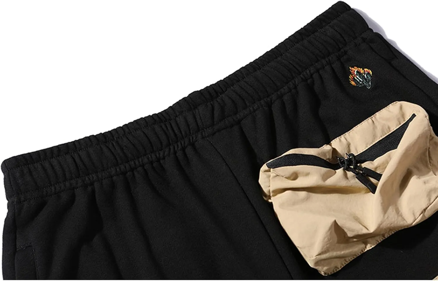 XYXIONGMAO Men's Multiple Pockets Cargo Sweatpants Men Baggy Pants Goth Streetwear Pants Mens Harem Pants Dark Rave Pants Men