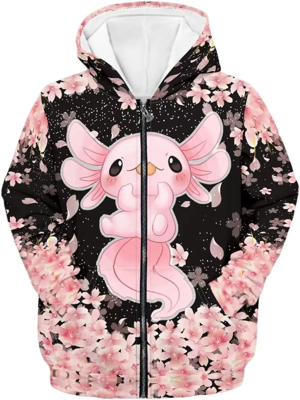 Yewattles Unisex Boys Girls Zip Up Hoodies Sweatshirts Long Sleeve Printed Top with Pockets Thin Coat for Age 6-16 Kids