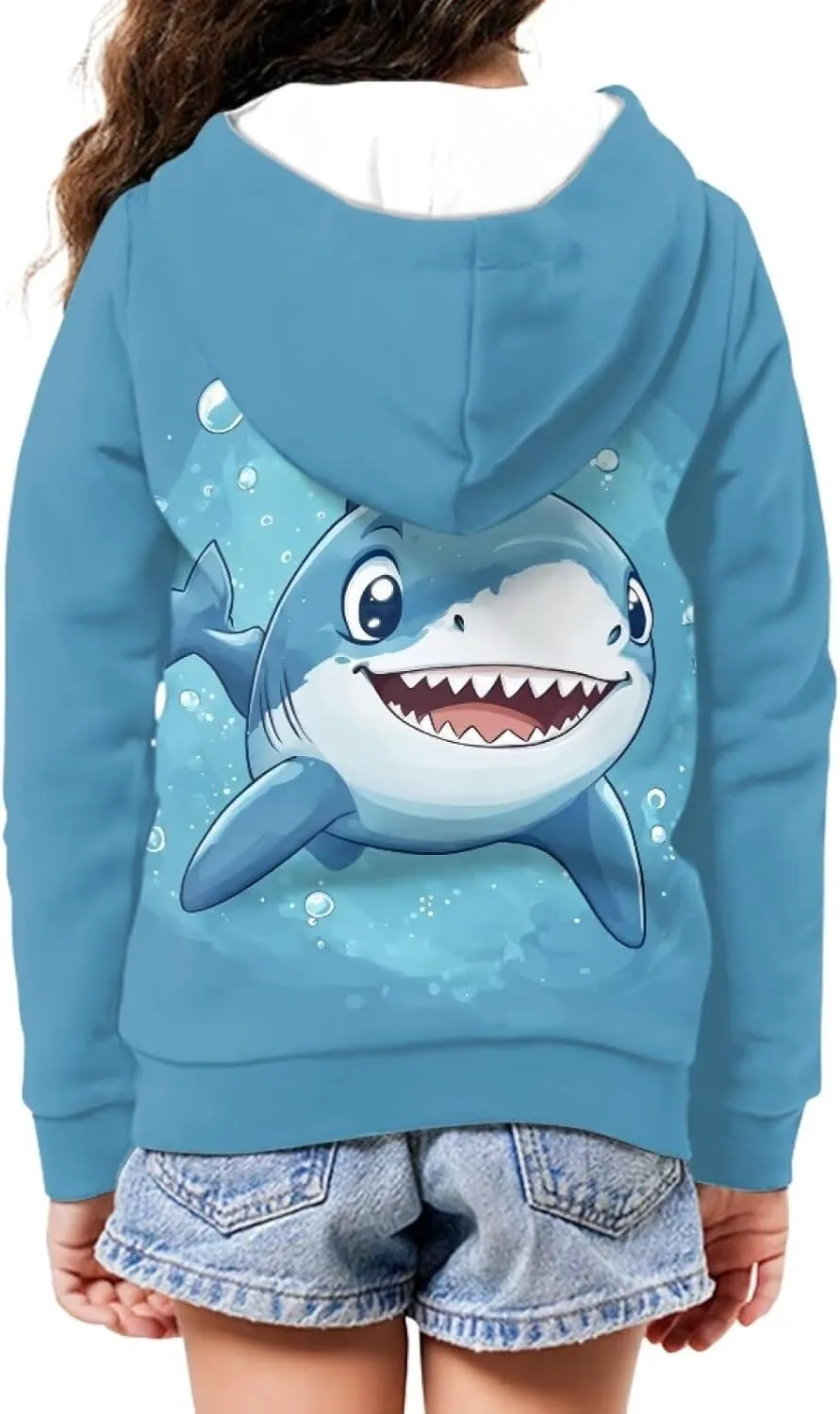 Yewattles Unisex Boys Girls Zip Up Hoodies Sweatshirts Long Sleeve Printed Top with Pockets Thin Coat for Age 6-16 Kids