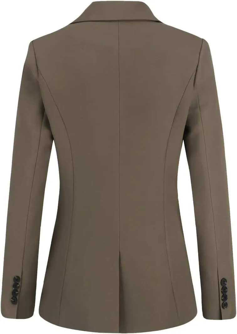 YUNCLOS Women's 2 Piece Office Work Suit Set One Button Blazer and Pants