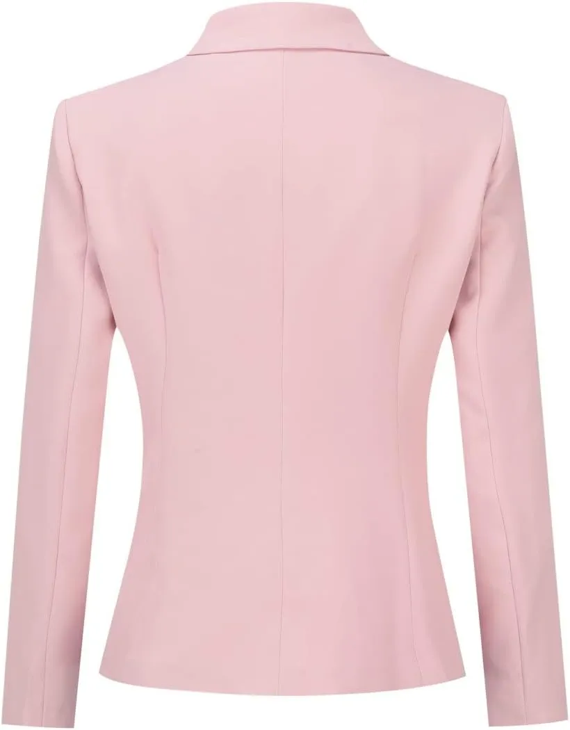 YUNCLOS Women's 2 Piece Office Work Suit Set One Button Blazer and Pants