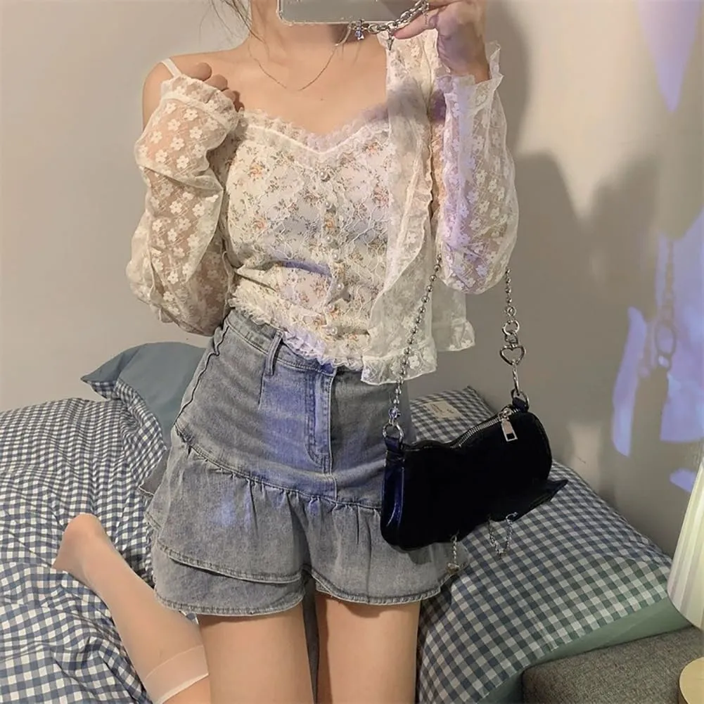 Zcargel 1/2PCS Floral Camisole Floral Lace Camisole Women Sexy Summer Tank Top Spaghetti Straps Camisole V-Neck Camisole