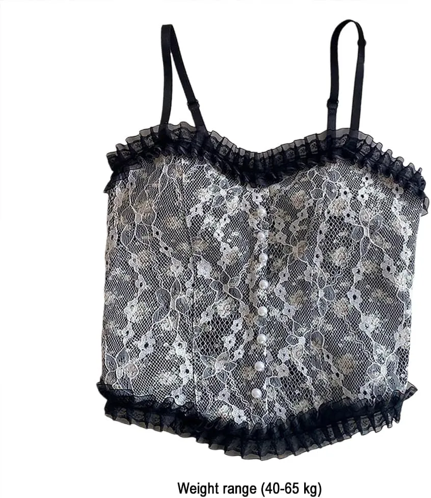 Zcargel 1/2PCS Floral Camisole Floral Lace Camisole Women Sexy Summer Tank Top Spaghetti Straps Camisole V-Neck Camisole
